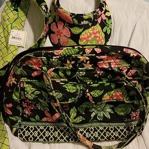 Vera Bradley bag, belt and visor (matching)